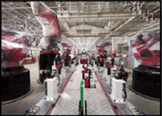 特斯拉首次披露上海超級(jí)工廠的內(nèi)部照片